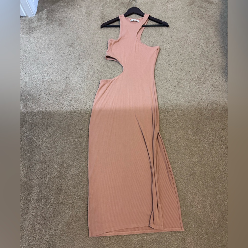 Abercrombie & Fitch Ribbed cutout maxi dress